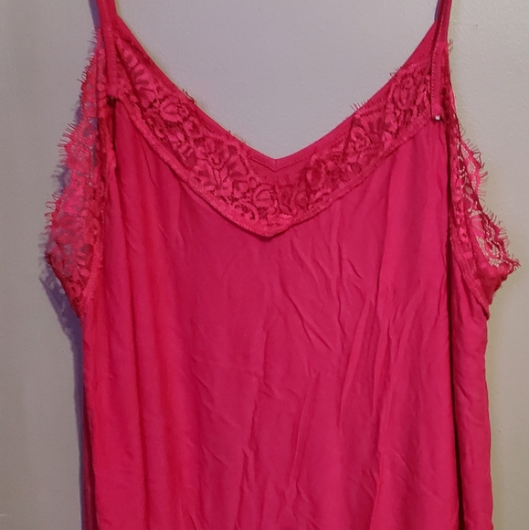 XXL Pink lace trim tank - Picture 6 of 6
